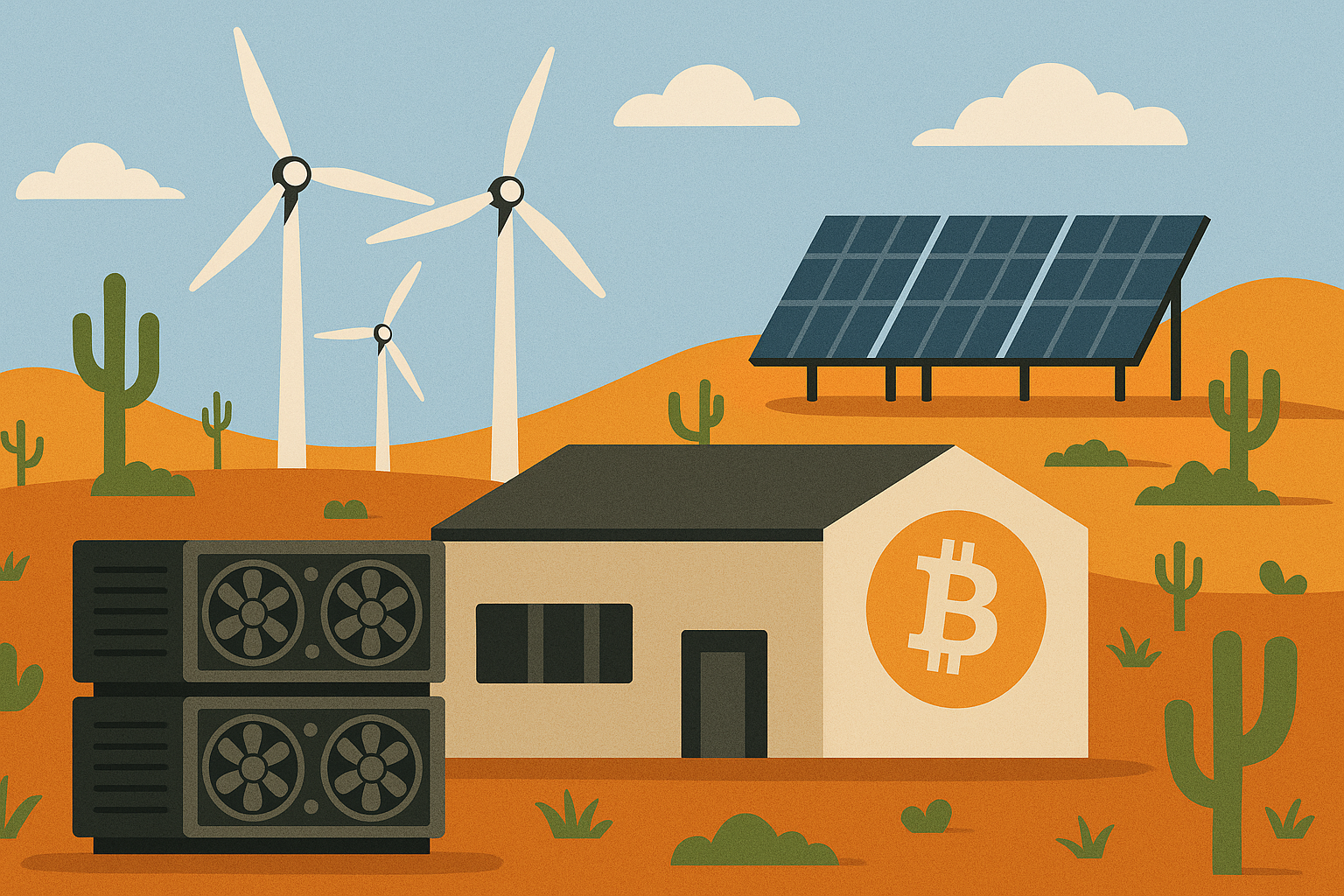 Bitcoin mining with renewable energy